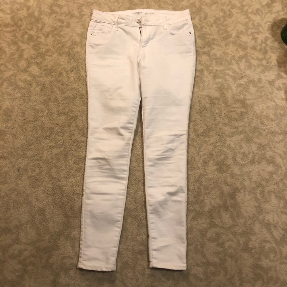 Old Navy White Rockstar Jeans